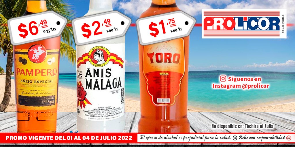 PROLICOR_VE's tweet photo. ¡¡ PROMO FIN DE SEMANA !!

Vigente del 01 al 04 de julio del 2022

⚠️ No disponible en Táchira ni Zulia ⚠️ https://t.co/S2ru7R5oxB