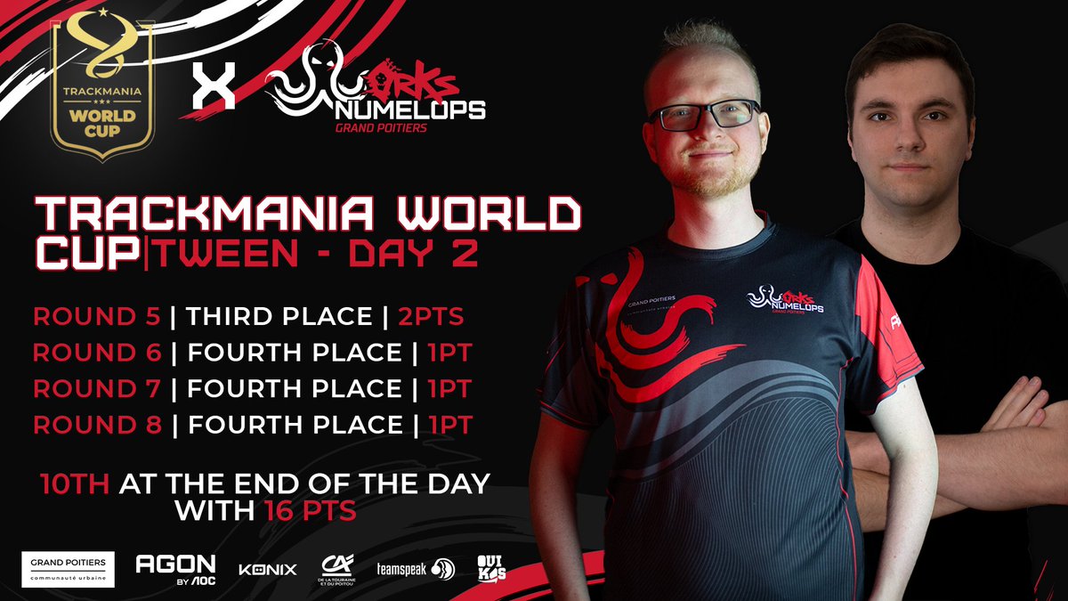 End of the @TrackmaniaGL World Cup at 
@StadeFrance for @tweenTM2 !

Unfortunately, our legend lost at the tenth place of this World Cup! Thank you very much for carrying our colours high during all the groupstages! 

You'll always be the legend. #WeAreHorde🔴⚫️