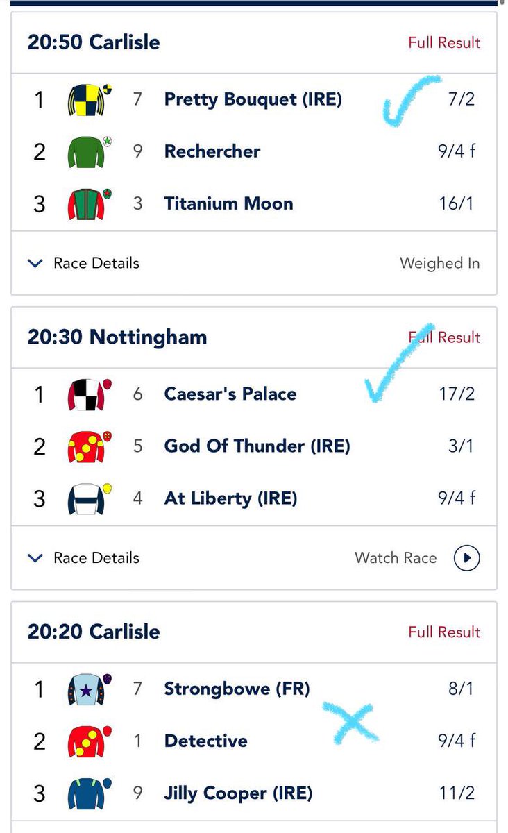 From 7pm tonight …. 

We’ve gone through the card 😂😂

40/1 winner 
10/3 winner 
17/2 winner and 20/1 RFC 
4/1 winner and 6/1 RFC
11/2 winner 
13/2 winner

There’s nobody on the whole of Twitter tipping like this 👀

Nobody!!! 

t.me/+TPW7Xr-pm_w1M…

telegramtips.co.uk