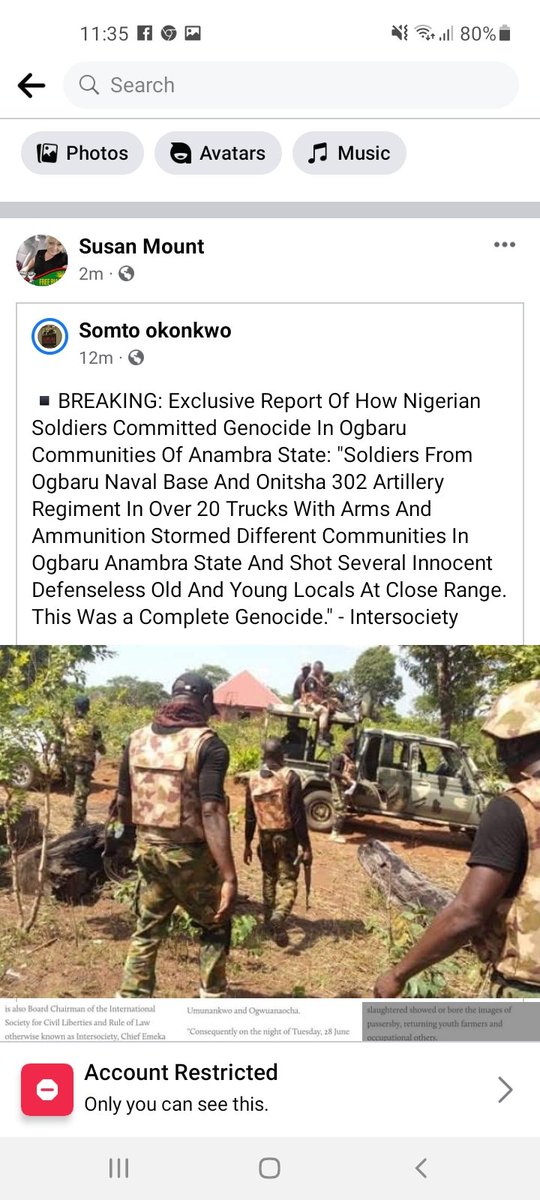 SusanMount45's tweet photo. I want all evidences with time, date, and where so I can log this evidence against the terrorist highjacked @NigeriaGov and terrorist highjacked @HQNigerianArmy that are using the military to attack innocent civilians in Anambra and Biafra!! https://t.co/1NDRqh3TUR