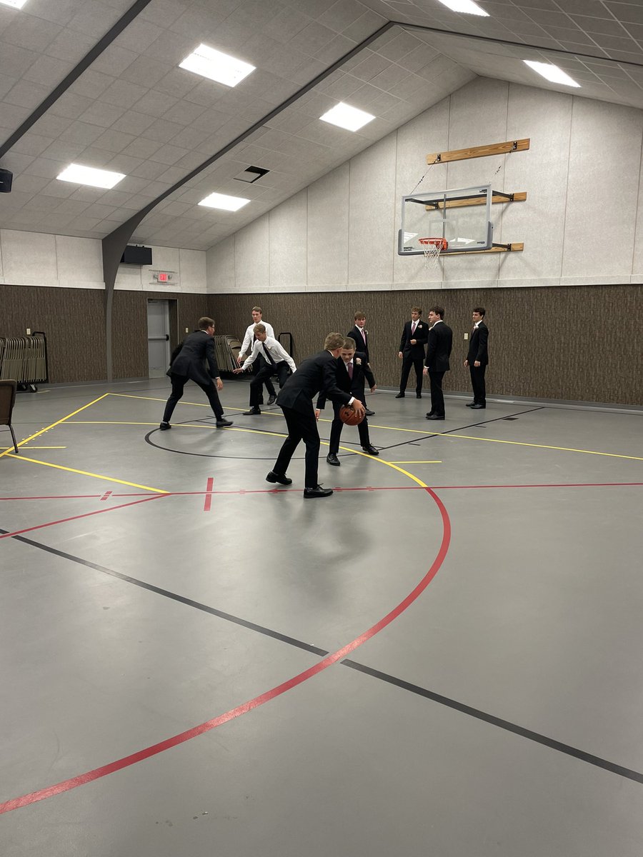 You never know when a pickup game will break out.