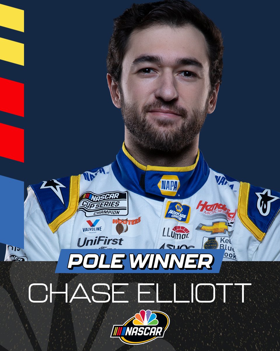 RETWEET to congratulate <a href="/chaseelliott/">Chase Elliott</a>!

The defending <a href="/roadamerica/">Road America</a> winner will start the race on the pole Sunday at 3P ET on @USA_Network. #NASCAR