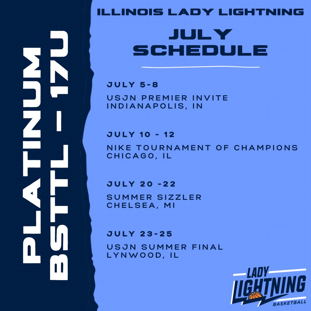 Good luck to Platinum BSTTL 17U this July! #ladylightning