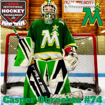 2012MNBLADES's tweet photo. The other half to our hearts for our #TeamMN tendies is no other than...
Casper Obrochta
Hometown: Shoreview, MN
Number: 74
Position: Goalie
Favorite Food:my moms polish food💚
Favorite Player:Marc Andre-Fleury
Favorite Team: MN Wild
#gotowork #teammn12 #brickseries https://t.co/wYGpBh0kOV