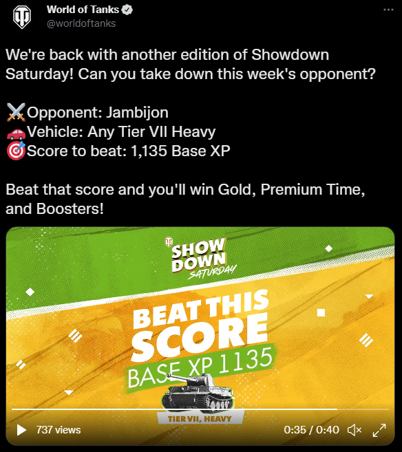 theradrin's tweet photo. @NGuns45 @worldoftanks watch again.. it clearly states what to beat in the video. https://t.co/tx3O1LCFow