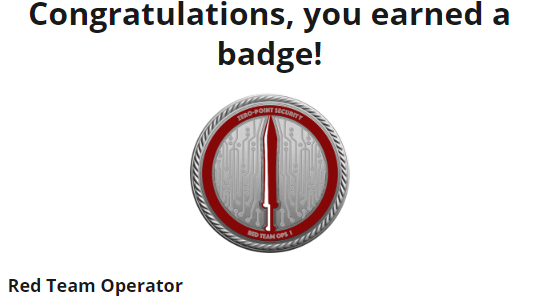 digitalohm's tweet photo. Passed the CRTO exam and earned the badge. Can't say enough good things about the content, lab, and instruction https://t.co/3eR2q8LxLI https://t.co/2KFTvgTdp4