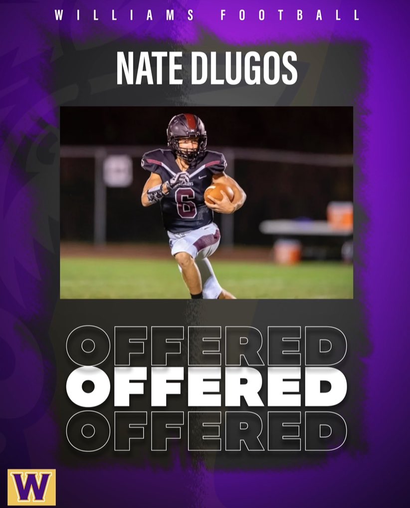 DlugosNate's tweet photo. After a great conversation with @CoachHennessey, I am honored to be supported through the admissions process @EphsFB 🟣🟡! https://t.co/PAbg7dzDdD
