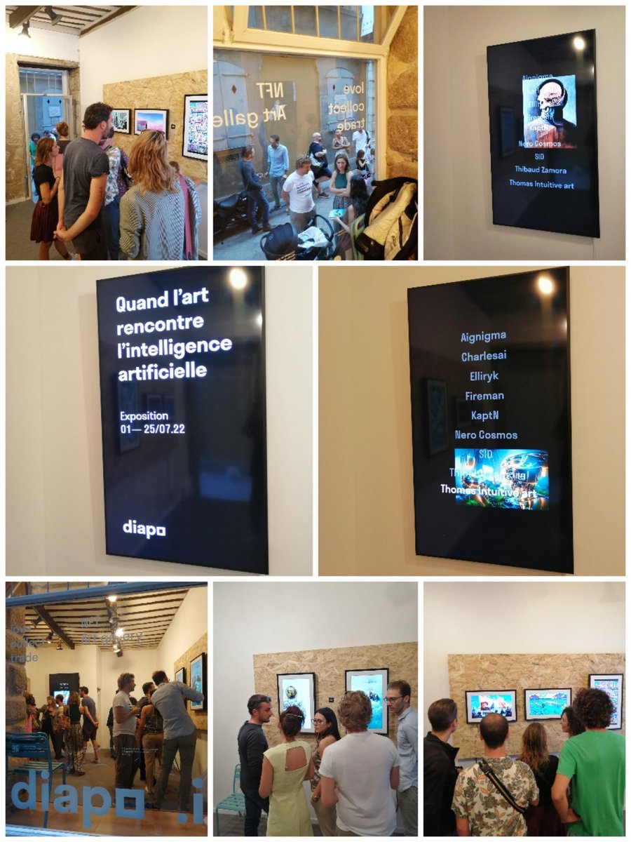 inigma_a's tweet photo. Thanks so much to @diapo_gallery for my very first appearance in a IRL exhibition.
First Ai Art NFT exhibition in Europe 🔥🔥🔥 from #Diapo NFT Art gallery based on the French Riviera, promoting Artists from all around the world.
Night Sky by @inigma_a
#AIart #NFT https://t.co/CphqQJ5eOF