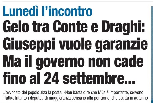 GiancarloDeRisi's tweet photo. Il #chiarimento è per lunedì pomeriggio ma non succederà nulla almeno fino all'#autunno quando gli scappati di casa che siedono in parlamento avranno diritto alla #pensione. Capite in che mani siamo? https://t.co/TKICLZzWfn