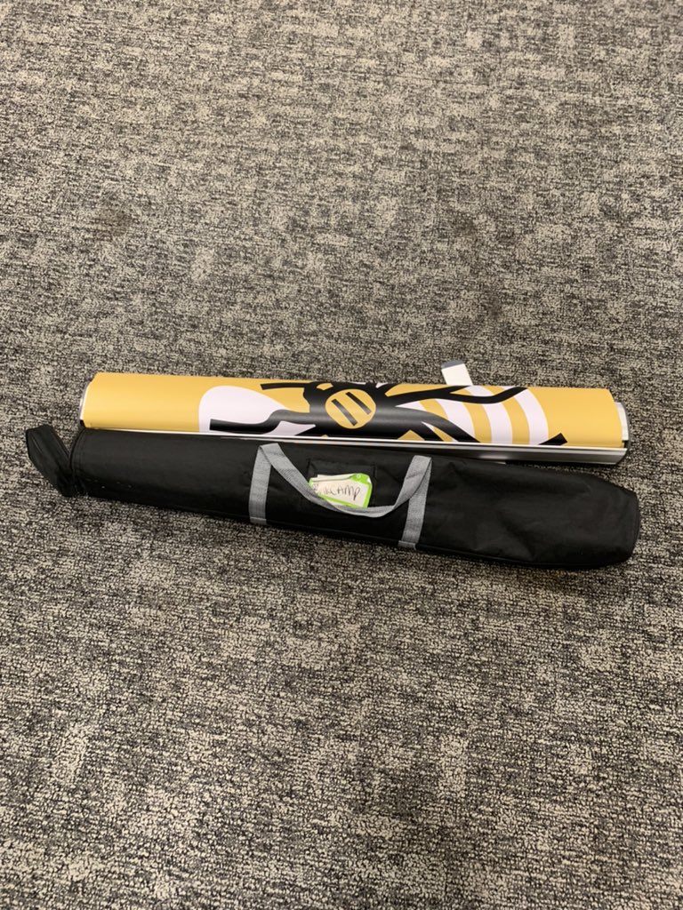 After a long day we’ve only had one casualty…

No ambulance 

No accident book required

We lost one of our banner stands today! 

So long banner stand, you’ve served us well 🥲

#BCMCR11 #grassroots #unconference