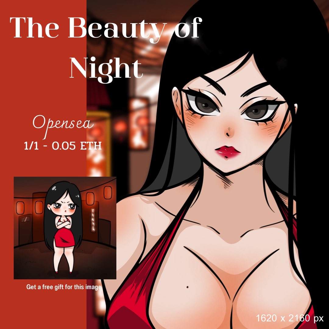 💋 The Beauty of Night 💋

A woman with bright lights at night is attractive

Opensea 0.05 ETH
with a cute gift for you 🥳🎁

opensea.io/assets/ethereu…

#NFT #NFTTHAILAND #NFTCommmunity #NFTGiveaway #NFTProject #nftart #NFTs #OpenSeaNFT #ETH #NFTcollections #Ethereum ❤️