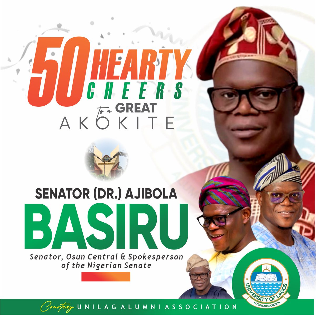 unilagalumni's tweet image. From serving as PRO of his Drama club in Secondary school to rising to become the Spokesman of the Nigerian Senate. 

Happy 50th Birthday to Senator (Dr.) Surajudeen Ajibola Basiru, (LL.B, LL.M, Ph.D - UNILAG), former Attorney General and Commissioner for Justice, Osun State.