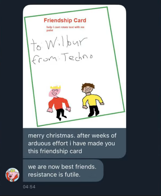 just wanna share a few of my favorite technoblade screenshots that ive saved over the past year. :)