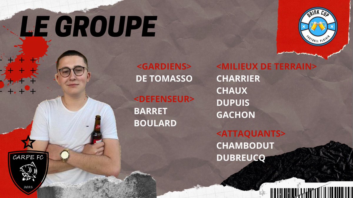 Voici les 9 joueurs convoqués ce dimanche par le coach <a href="/LeoBourrachot/">bourrach</a>.💪🏼
#vamoscarpa #Motivation