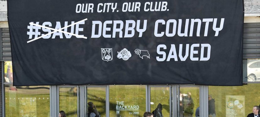 🐏 The #saveDerbyCounty campaign has come to an end

⚽️ I wanted to round up what #DCFCfans did to save the club 

📈This is also a template for the next club that goes through this

🧵 a thread 👇👇 /1
📸 @SteveBloomerPod