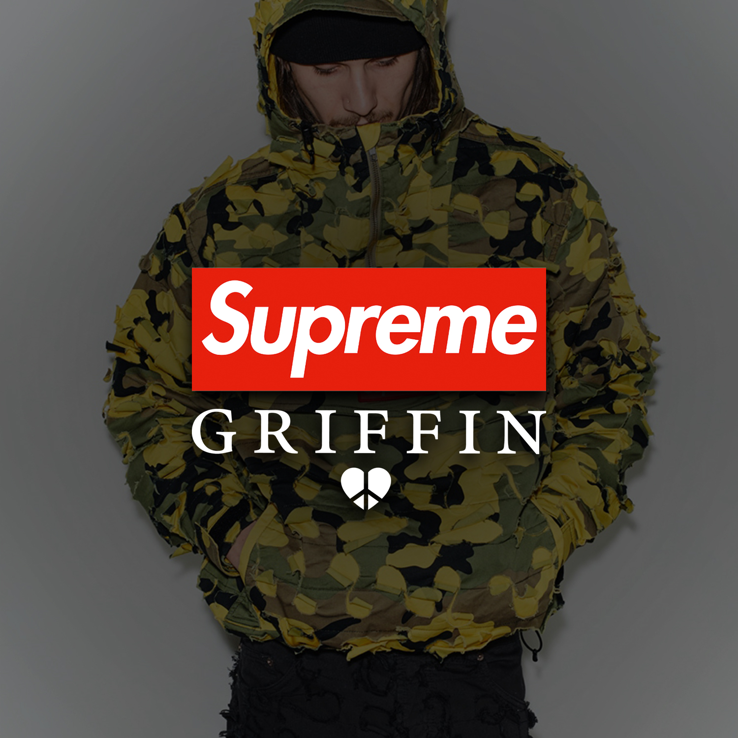 Supreme Supreme Supreme / Griffin Zip Up Hooded Sweatshirt Natural