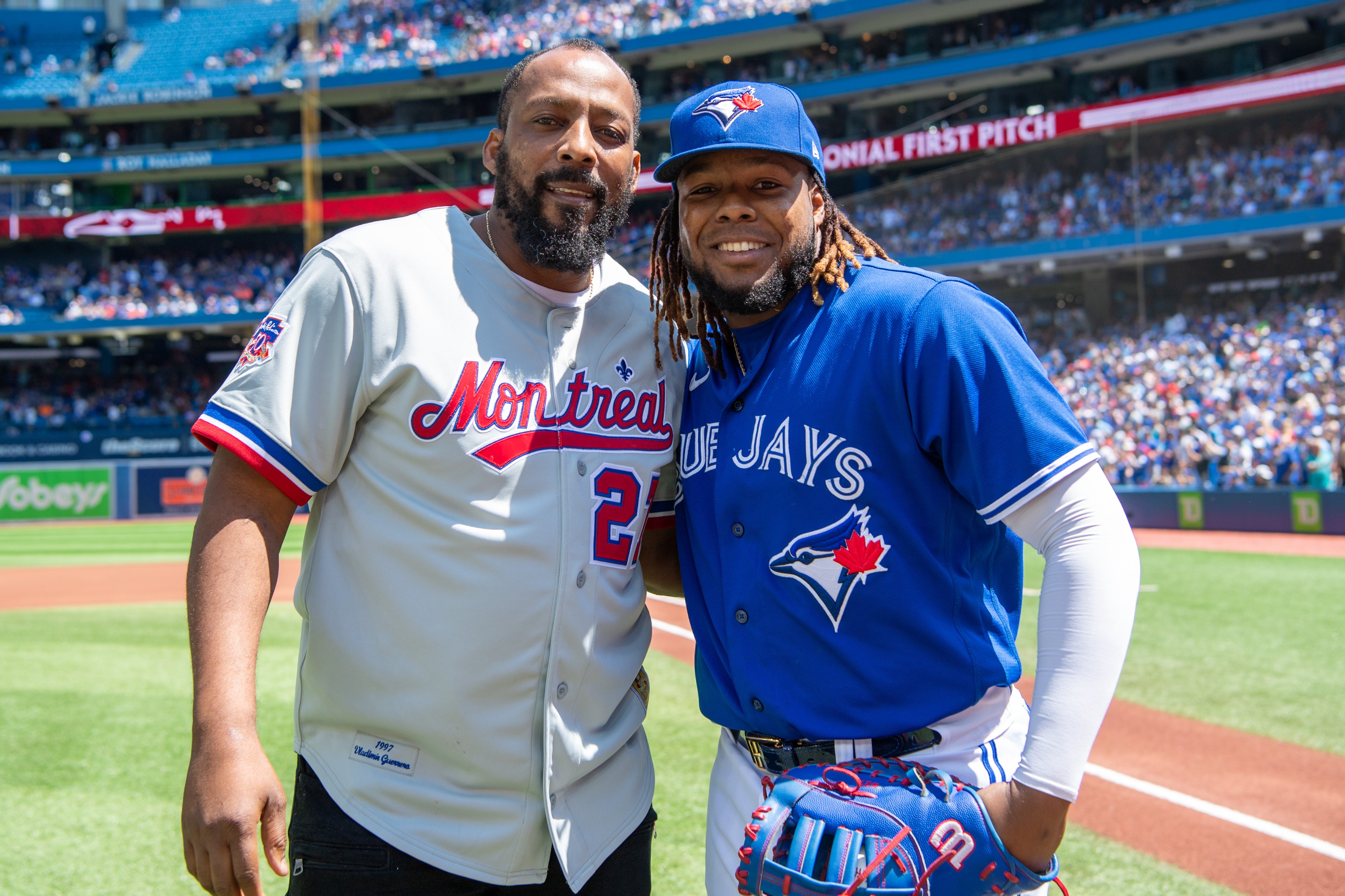 Toronto Blue Jays on X: Playing catch with Dad on your bobblehead day 💙  #NextLevel  / X