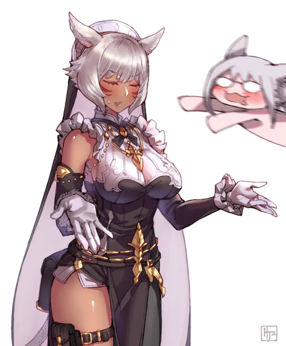 遅くなりました。
古戦場お疲れ様です💋
#FFXIV #FF14 #ヤシュトラ #グラブル 