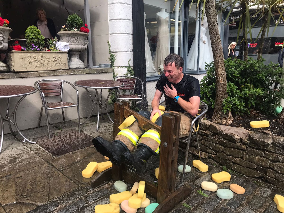 SimonRodger10's tweet photo. Many thanks for the help and support, we raised nearly £400 for local Ulverston charities. Humbled by the amount of firefighters in the queue 🤣🤣🤣🤣🤣 https://t.co/XaXNvTGXWc