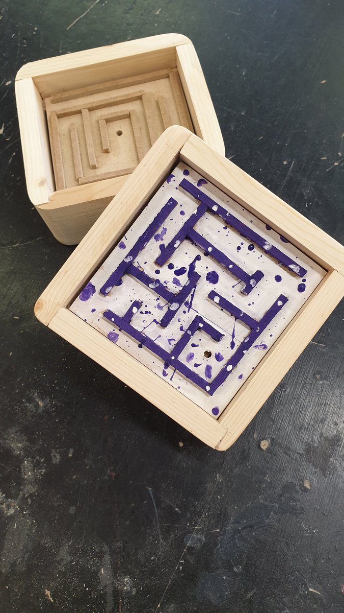 PatelRakiba's tweet photo. #personalexcellence Some great work from year 9s this year. Demonstrating great craftsmanship making their wooden maze game. https://t.co/373bWhDoXr
