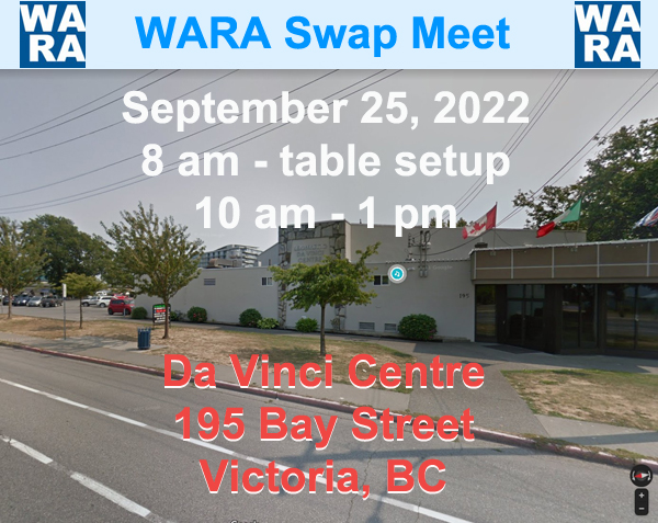 WARA Swap Meet - September 25, 2022 - is.gd/DKEATM
