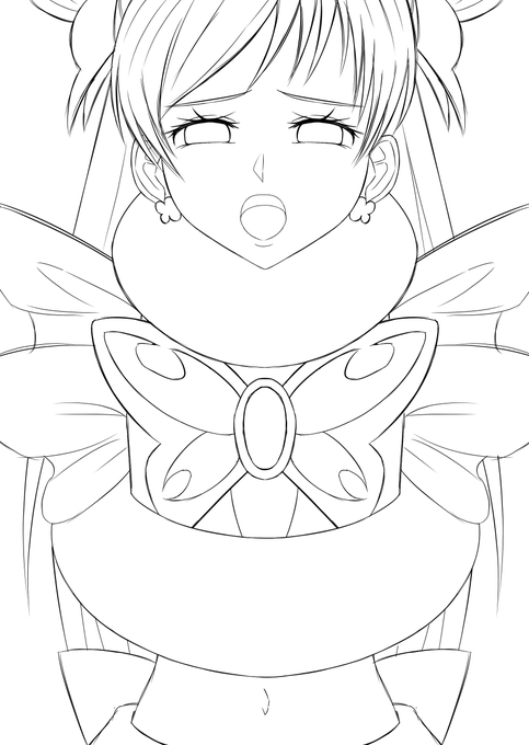 久しぶりにキュアドリームを描いていますがやっぱり可愛いですね。 