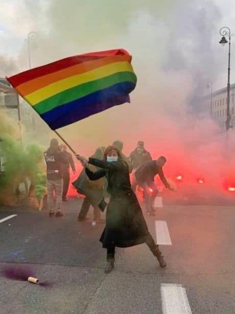 1, Right NOW in Poland, millions of women across the country are striking after the newly elected right-wing government banned abortion. The massive women's protests are the largest in modern Poland history, women are refusing to go to work, drive, cook at home,