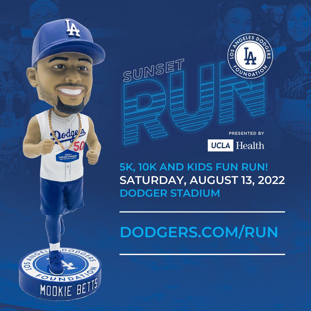 Dodgers Foundation on X: ⭐️JUST ANNOUNCED⭐️ Get your Limited Edition @ mookiebetts Run Bobblehead when you register for the #LADFrun presented by  @uclaheath! 🔗:  💰: Promo code MOOKIE to $ave 🗓:  8.13.2
