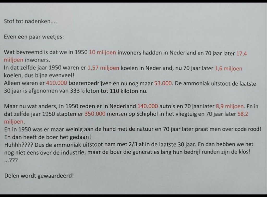 Maar de boeren krijgen de,schuld #stikstof #hollandskroon