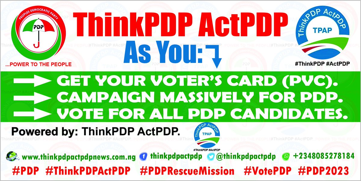 thinkpdpactpdp's tweet image. #PDP #ThinkPDP #ActPDP