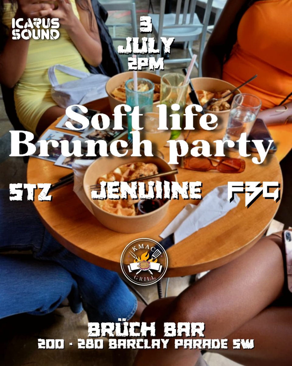 Join us for Soft Life Brunch Party tomorrow at Brüch Bar ! Ticket link showpass.com/softlife05
