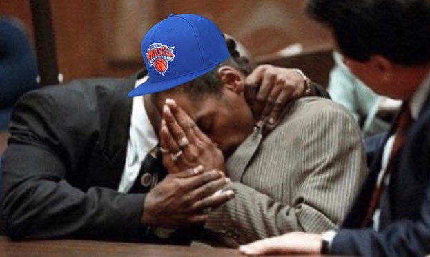 Knicks fans/organization beating those off-season “Westbrook to the Knicks” allegations