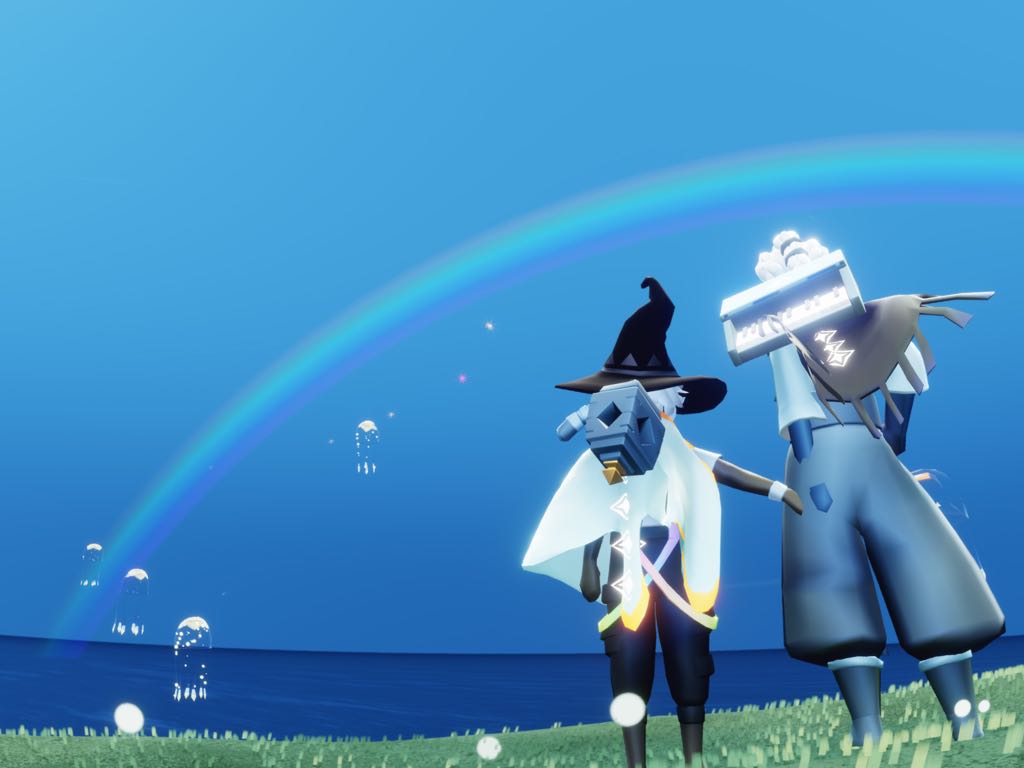 mxhxjj's tweet photo. 別ゲームでそれぞれ虹を眺める。どっちも素敵ね! #MHサンブレイク #mioxgame https://t.co/0U4Ox1LwQJ