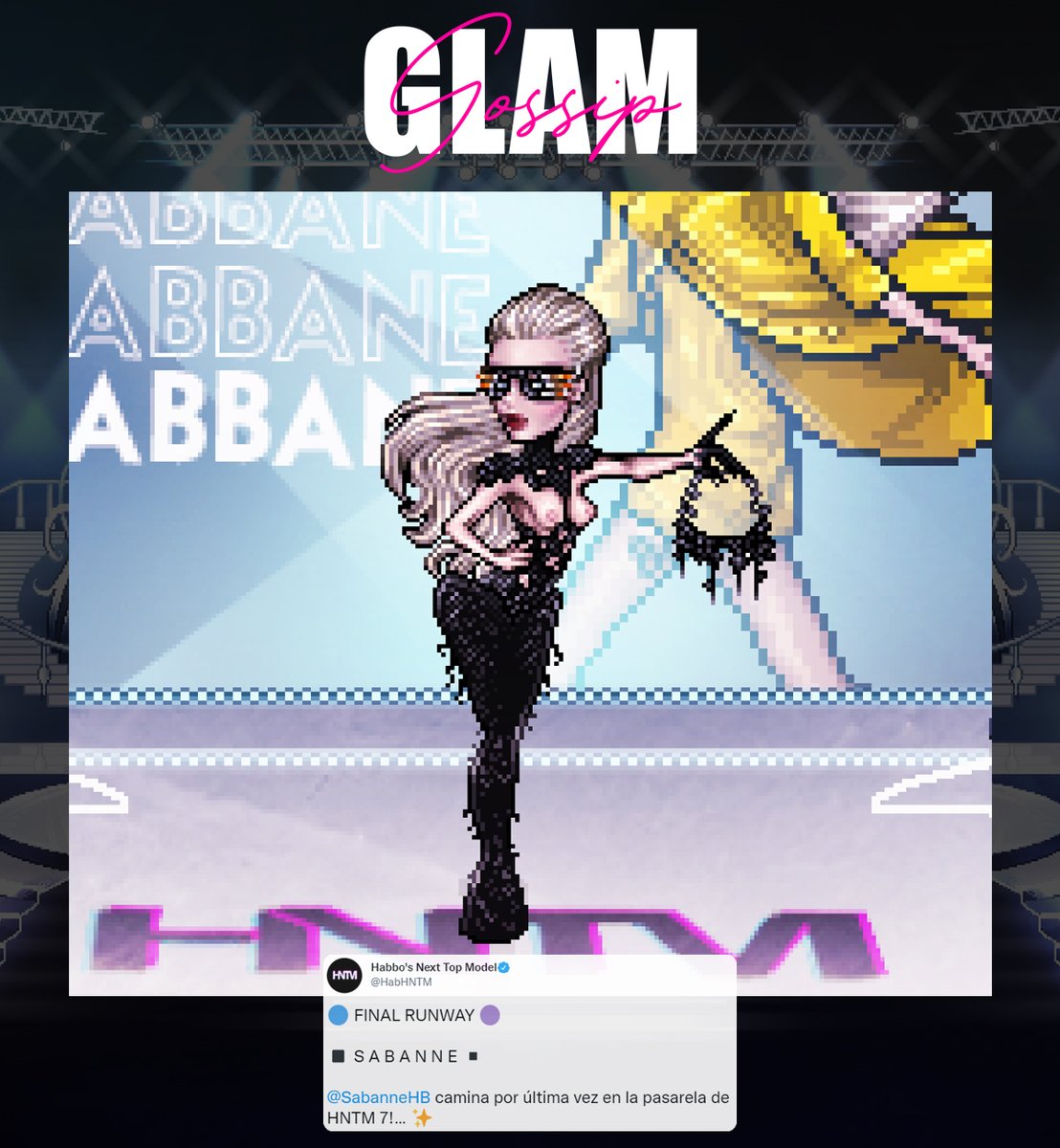 HabGOSSIPGLAM's tweet photo. NEW POST π| We can not forgot about our beautiful @SabanneHB looking absolutely stunning in her last walk for the "HABBO'S NEW TOP MODEL" Runway. Congratulations for your incredible art, and we hope seeing more about your talent soon. #XOXO #GossipGlam #GG https://t.co/jk0xVno3OD