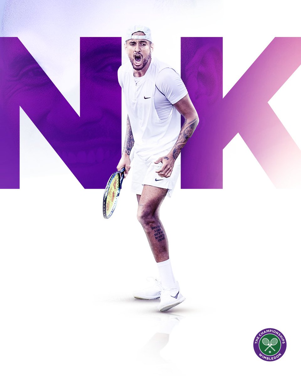 Wimbledon's tweet image. Unscripted. Unfiltered. Unmissable.

#Wimbledon | @NickKyrgios