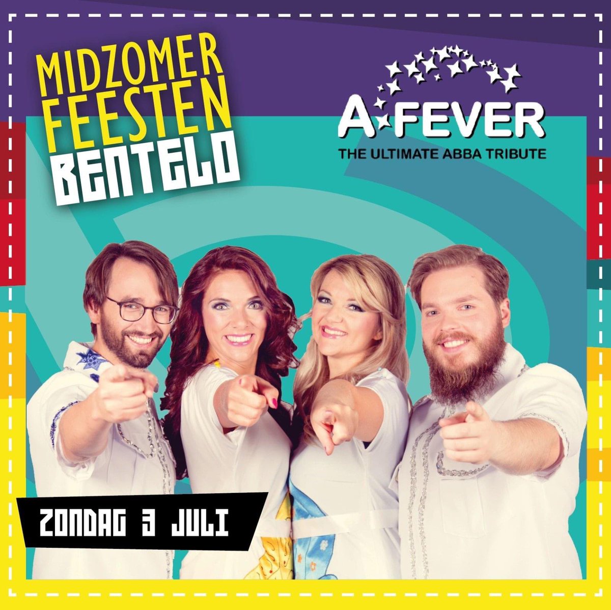 Midzomerfeesten Bentelo in volle gang met een mooi programma. Met morgen o.a. de ABBA tribute band en veel meer. De kermis begint om 13.00 uur dus kom mee feesten in Bentelo.