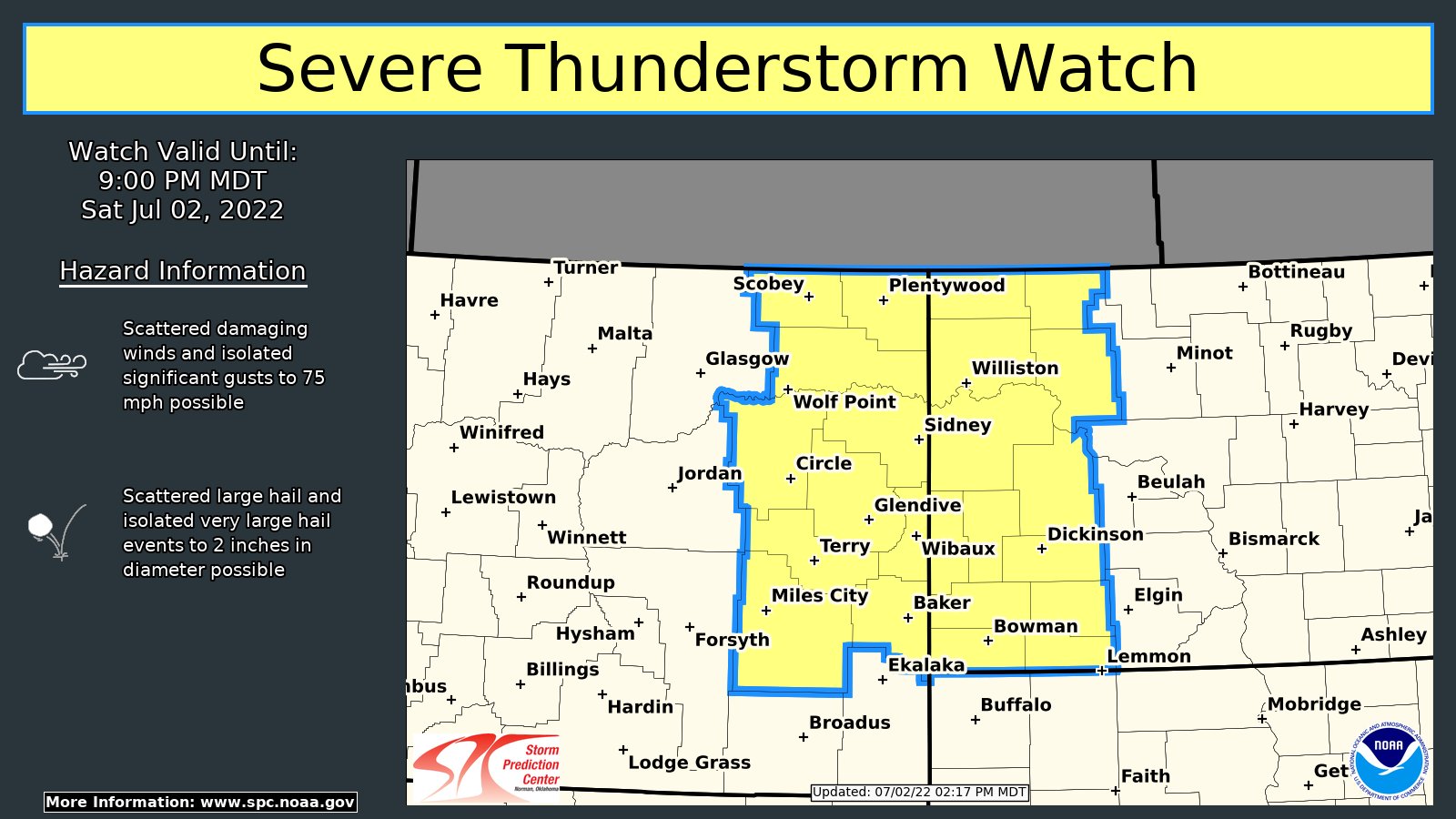 NWS Storm Prediction Center on Twitter "A severe thunderstorm watch
