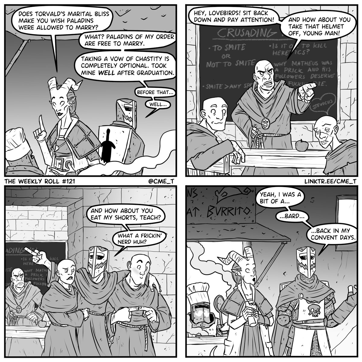 CME_T_Was_Taken's tweet photo. The Weekly Roll Ch. 121. "Bad Bard Energy"
#TheWeeklyRoll #DnD #DnDComics https://t.co/9olbZYQqvo