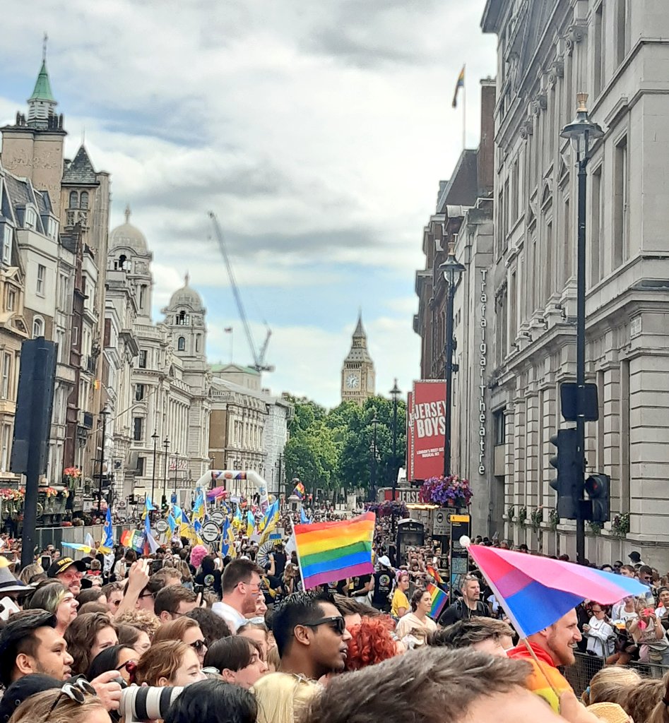 Sunshine, friends and rainbow flags for #PrideInLondon and its 50th anniversary.

One interview - who has attended for the last 31 years - said Pride is still necessary "because we are not equal until we are all equal - and we are hardly all equal"