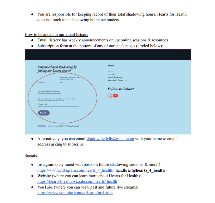 Hearts for Health Virtual Shadowing is offering a shadowing session with Dr. Jamin Brahmbhatt on July 7th from 7:00 pm - 9:00 pm. See the photos on this post for more info!