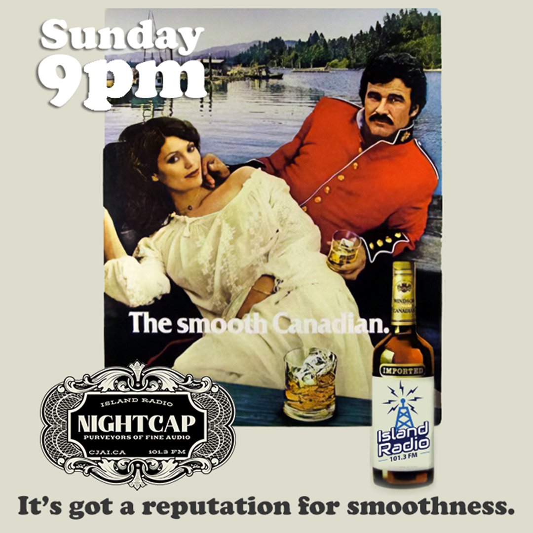 amherstislandfm's tweet photo. Sunday night at 9 pm on a brand new live episode of Nightcap, it's an extra-silky-smooth-yacht-bubblegum-soft-rock dance party. 
Tune in, turn it up, and catch the vibes.  #CanadianMusic #CommunityRadio #Smoothness https://t.co/DinvKPed8N