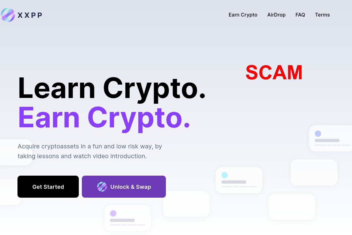 #CommunityAlert: $XXRP (XXPP.org) is a relaunched #fake #airdrop #scam 

#BNBChain CA: 0x1db2d9b208d214e61813a1685f4d8405da8c45af
