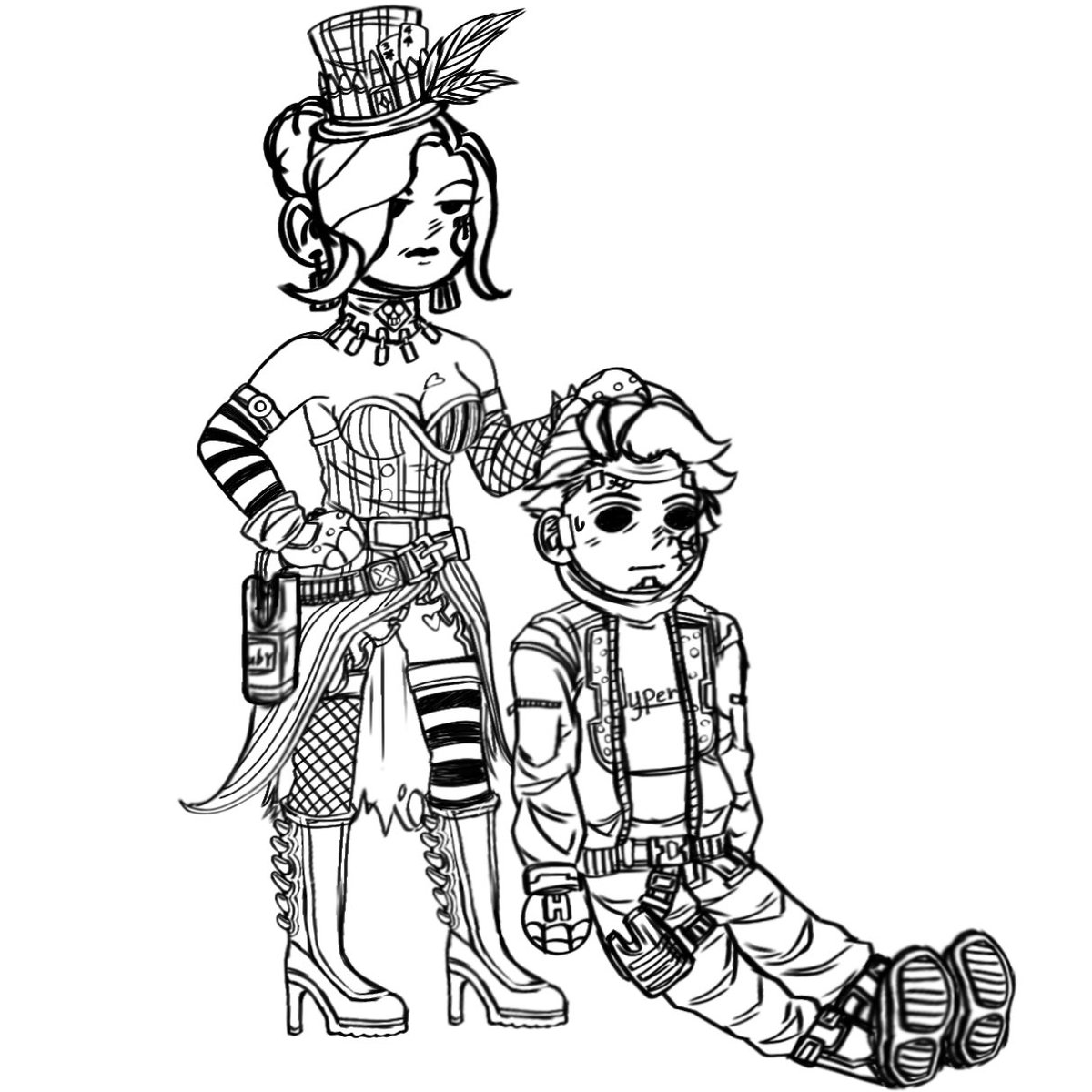 Lilith61927014's tweet photo. Moxxi and Timothy (Borderlands 3) #Borderlands #Borderlands3 #borderlandspsycho #Timothylawrence #MadMoxxi https://t.co/T3KELZRffg