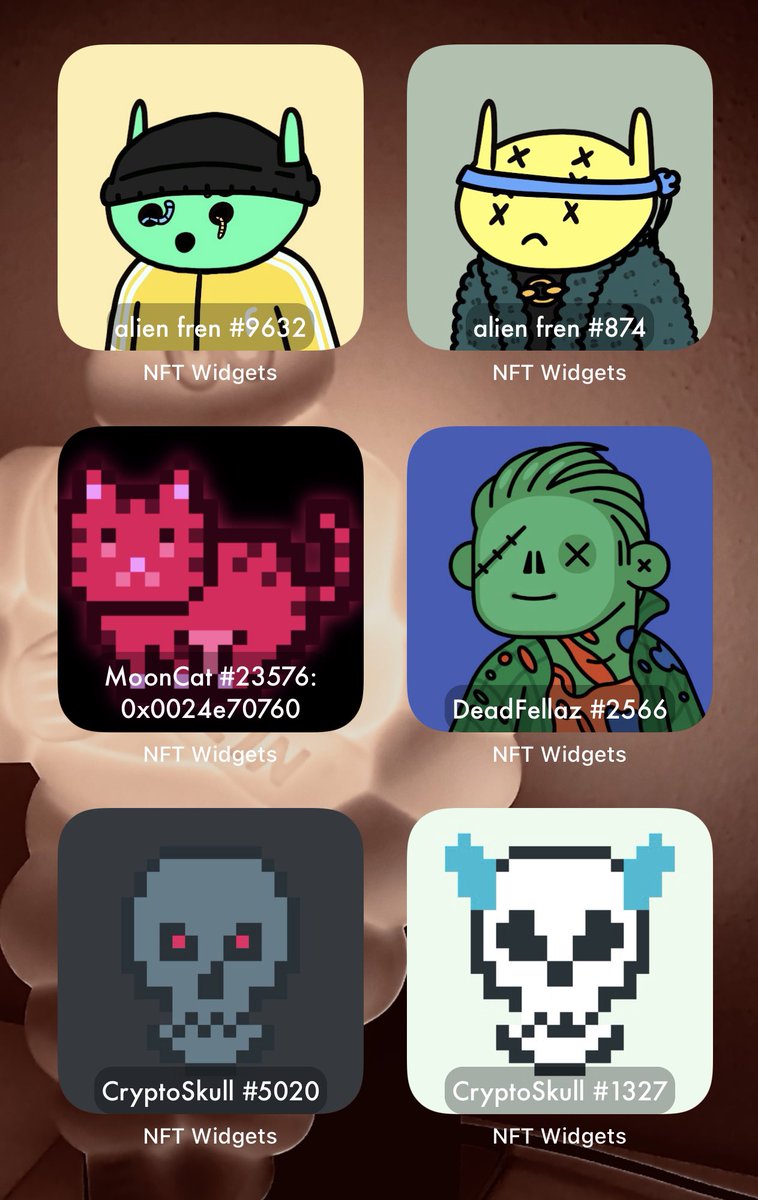 <a href="/NftWidgets/">NFT Widgets</a> is pretty cool! Try it and add your NFTs to your phone as picture😆