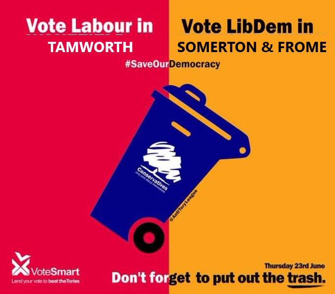 @hitchharpsam @derby_politics Well Sam, my advice to you is to do a deal with a wannabe Labour MP elsewhere and organise a #VoteSwap pact where @LibDems voters can vote tactically...

#TacticalVoting works, as could be seen in #Wakefield and #TivertonAndHoniton recently.
- get it started now