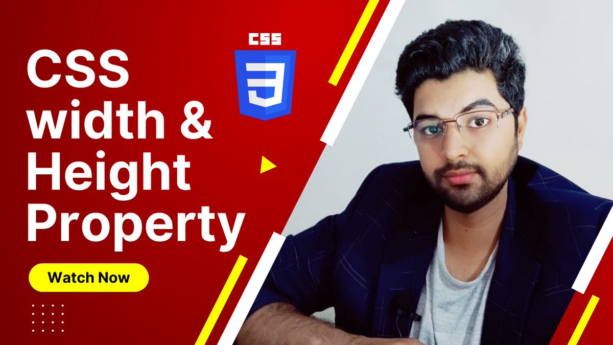 HannanHoney3's tweet image. Width and Height in CSS3 | Basics of Width &amp; height
Watch Full video : youtu.be/qh0QyfHyd5A
In this video you will learn about basics of css width and height and also you will learn about max width and max height and how they works.
#cssWidth #cssHeight #cssTips