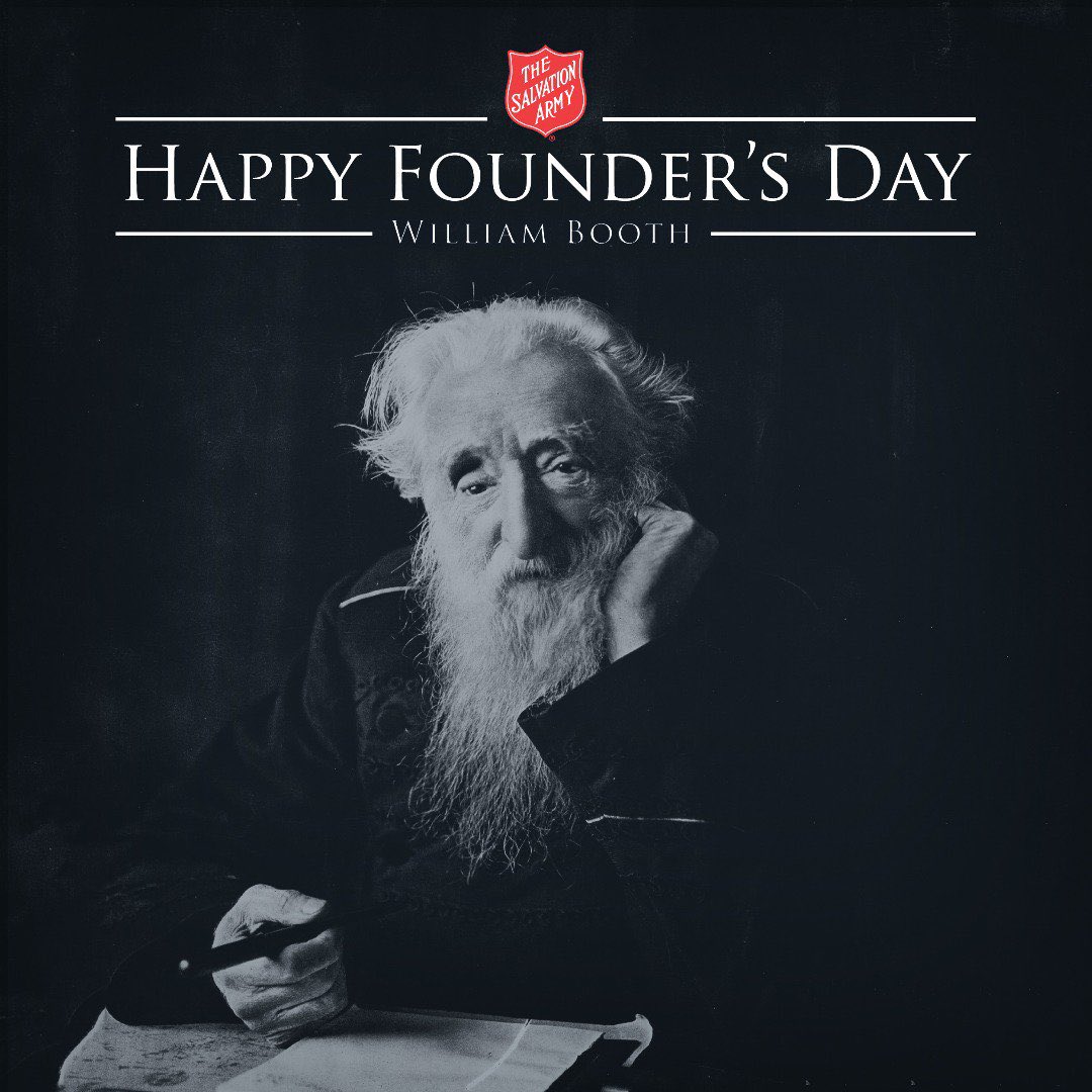 Happy Founder’s Day! Tomorrow morning our CO, Major <a href="/FabPayne21/">Ian F Payne</a> will be using William Booth’s words during our meeting. We will be coming to you live on our #YouTube Channel. See you at 10am, don’t be late 😜 #TheSalvationArmy #ChathamSA