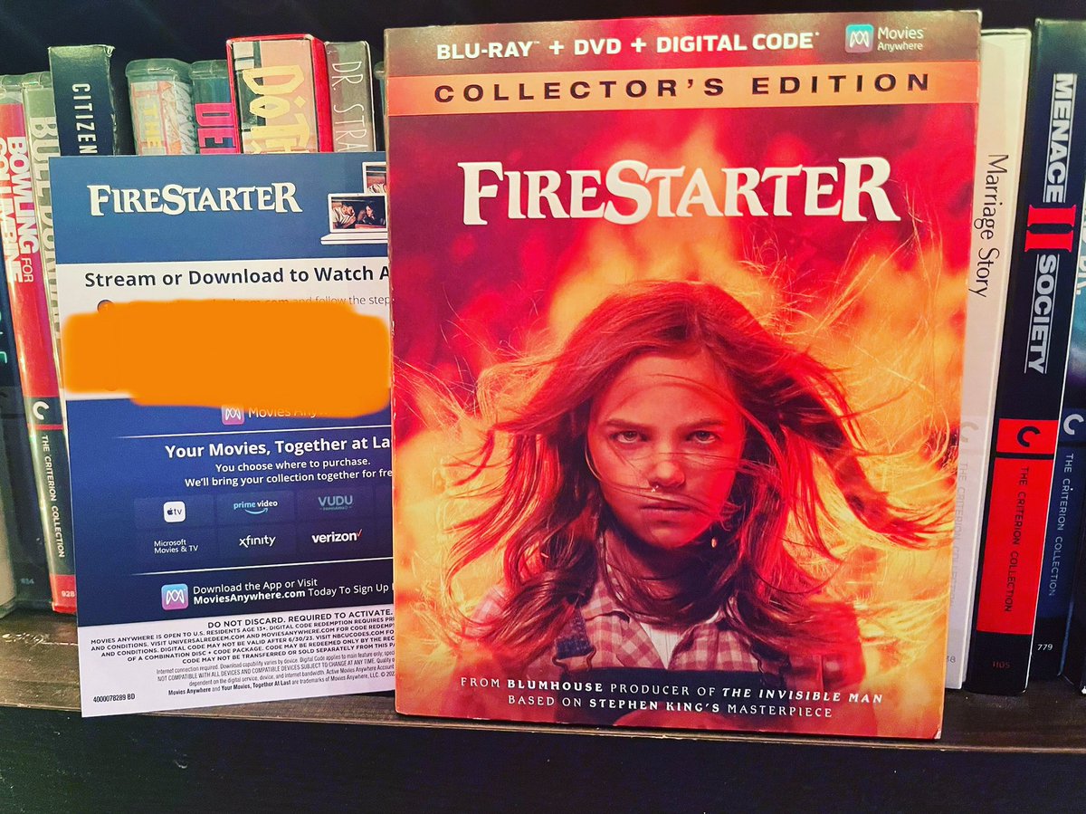 🚨Win A free digital copy🚨 of Firestarter (2022) all you have to do is  like, retweet and comment your favorite Stephen King title!!!

#cinemenmoviepodcast #moviegoer #moviecollector #moviecollection #movienighteverynight #4k #bluraycollection #blurayaddict #GIVEAWAY