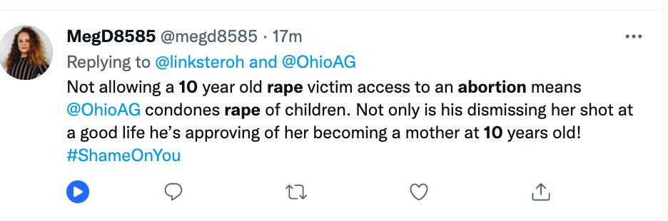 cybermom1999's tweet image. #ProchoiceApologetics #ProAbortionLogic
Somehow preventing children from having an abortion means condoning child rape. Also, the child is already a mother and do you think she&apos;s not going to have any trauma from having an abortion?