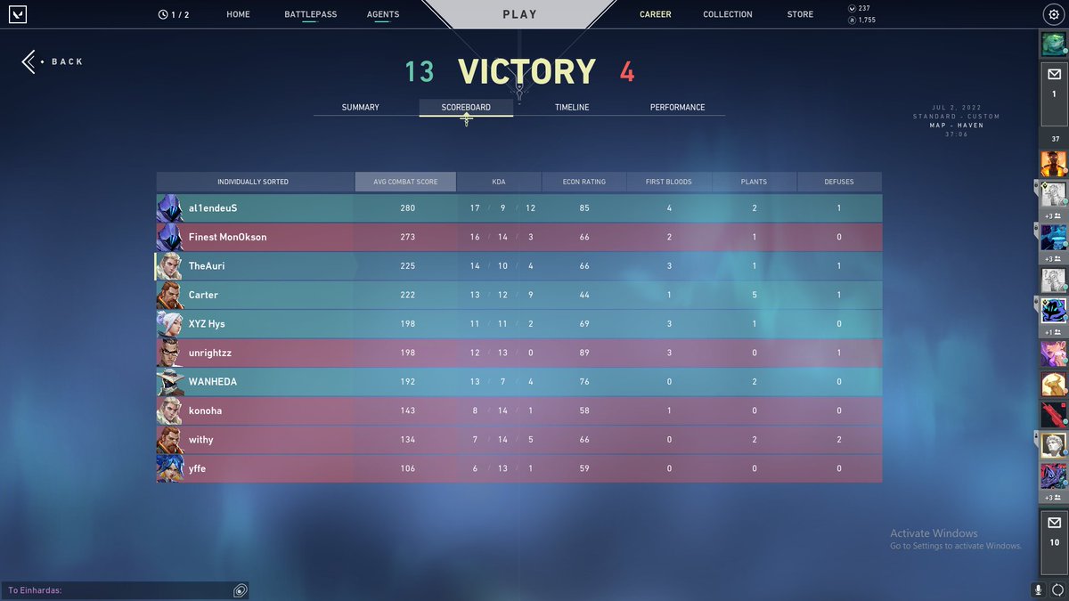 auristralisval's tweet photo. @Valorant_PLE @iPonEsport @HysVLR @TheAuri_ @Cart3rsz @al1enVAL @WANHEDAGOD 2-1 vs @LastGateVal 

Rough day from the boys but we pulled throug, playing tomorrow against @mkersofficial for spot on LAN https://t.co/4P71zqS5KR